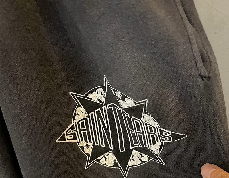 SAINT MICHAEL Denim Tears Logo-Print Cotton-Jersey Sweatpants SAINT MICHAEL