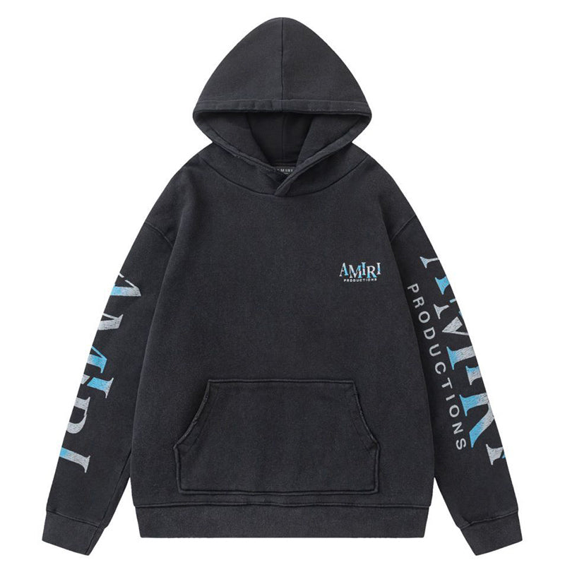 AMIRI Theater Masks Print Cotton Hoodie AMIRI