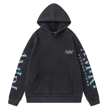 AMIRI Theater Masks Print Cotton Hoodie AMIRI