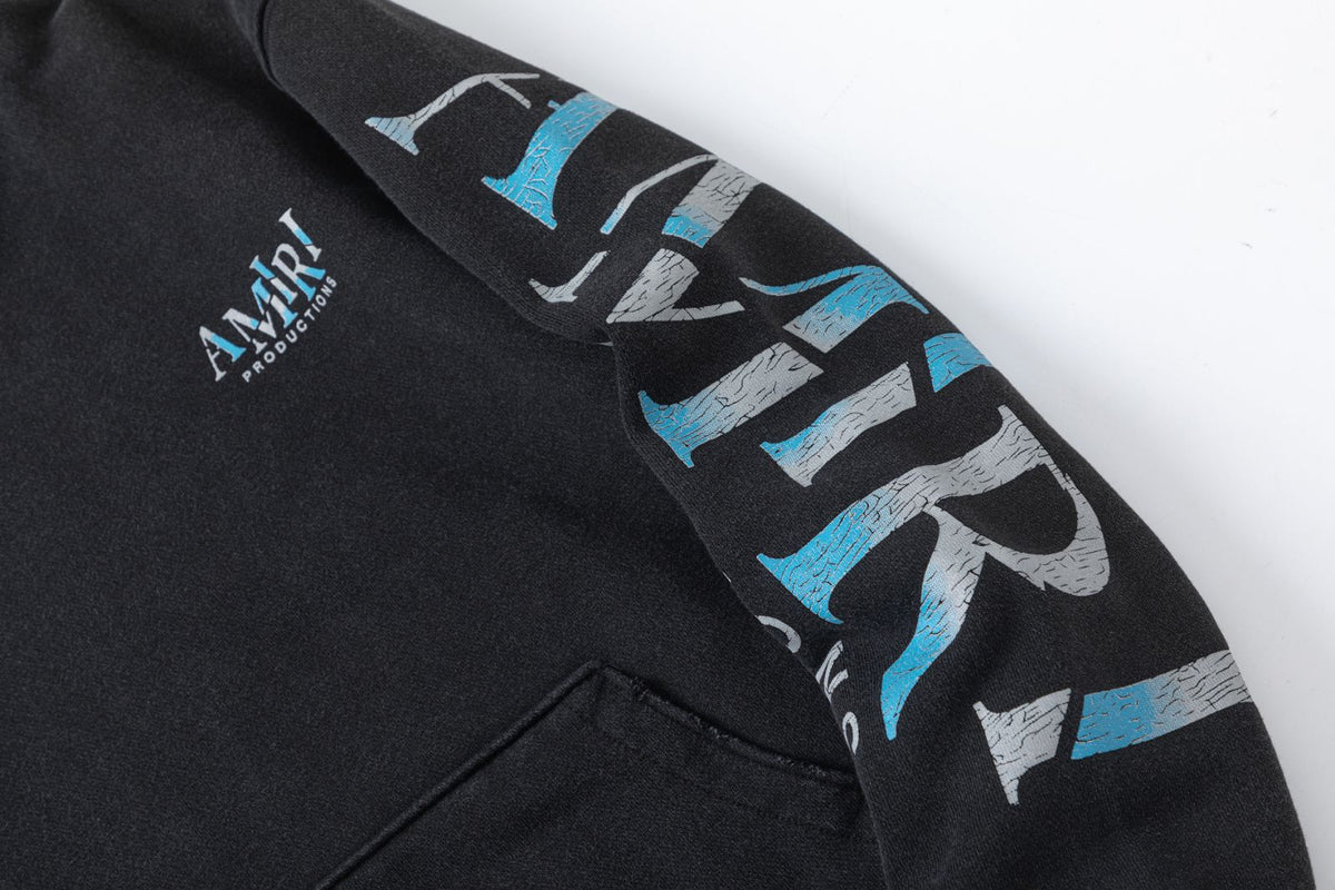 AMIRI Theater Masks Print Cotton Hoodie AMIRI