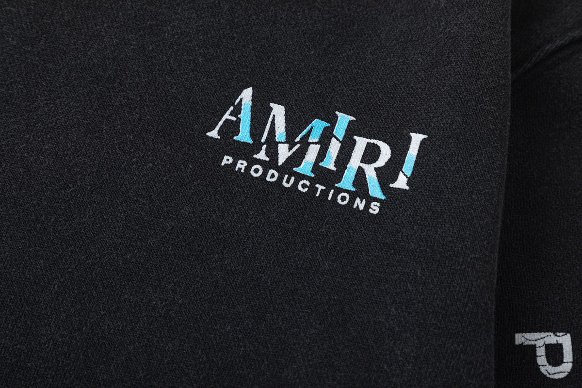 AMIRI Theater Masks Print Cotton Hoodie AMIRI
