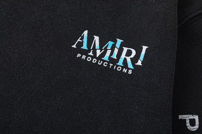 AMIRI Theater Masks Print Cotton Hoodie AMIRI