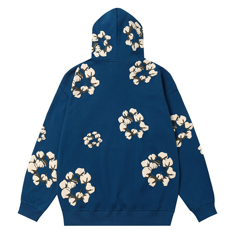 Denim Tears Kapok Pattern Printed Hoodie DENIM TEARS