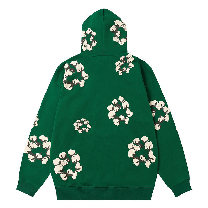 Denim Tears Kapok Pattern Printed Hoodie DENIM TEARS