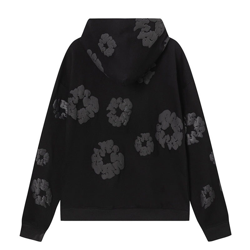 Denim Tears The Black Cotton Wreath Hoodie DENIM TEARS