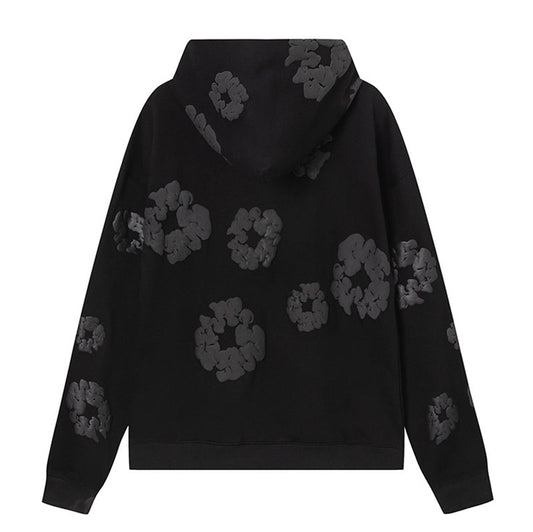 Denim Tears The Black Cotton Wreath Hoodie DENIM TEARS