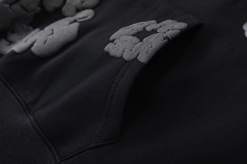 Denim Tears The Black Cotton Wreath Hoodie DENIM TEARS