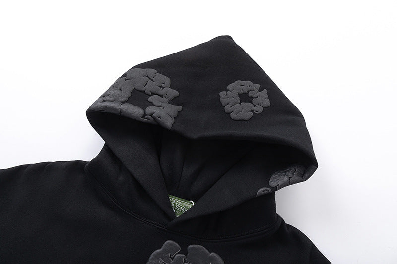 Denim Tears The Black Cotton Wreath Hoodie DENIM TEARS