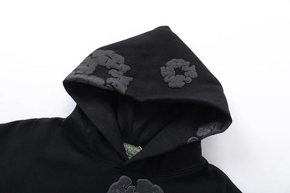 Denim Tears The Black Cotton Wreath Hoodie DENIM TEARS