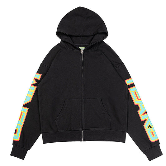 DENIM TEARS Spring Gardens Zip Hoodie Black DENIM TEARS