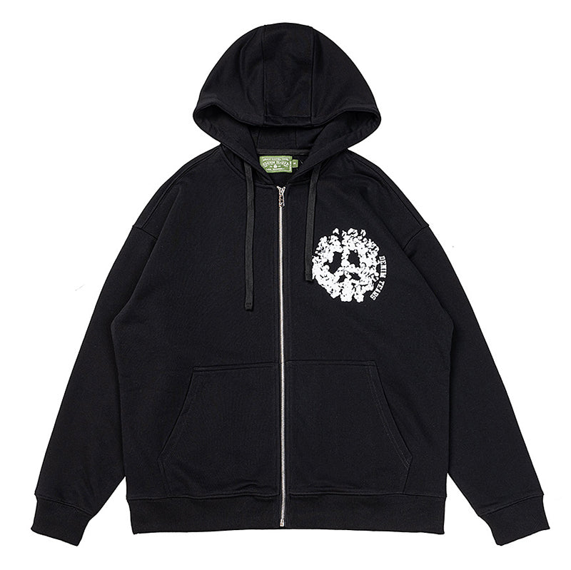 Denim Tears Denim University Zip Hoodie Black DENIM TEARS