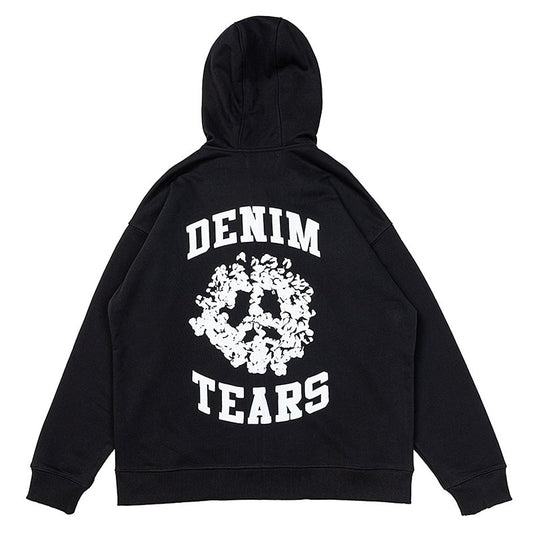 Denim Tears Denim University Zip Hoodie Black DENIM TEARS