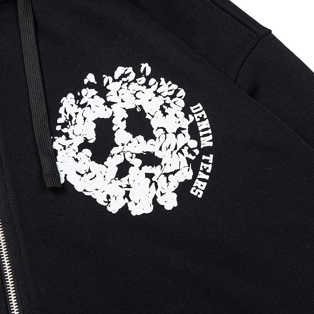 Denim Tears Denim University Zip Hoodie Black DENIM TEARS
