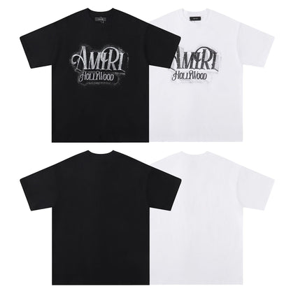 AMIRI Logo crystal-embellished cotton T-shirt AMIRI