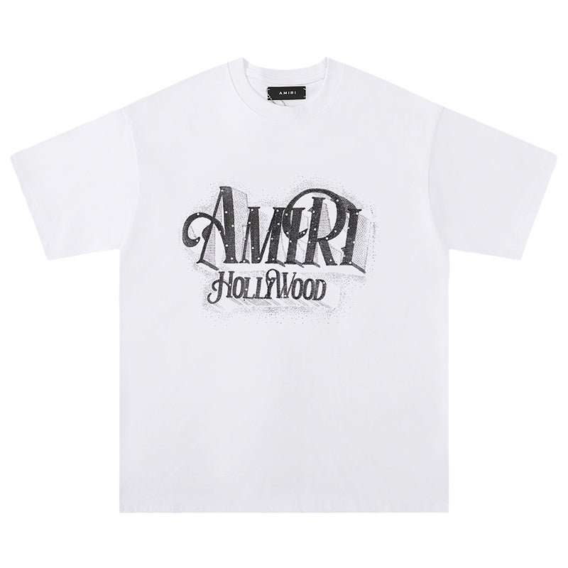 AMIRI Logo crystal-embellished cotton T-shirt AMIRI