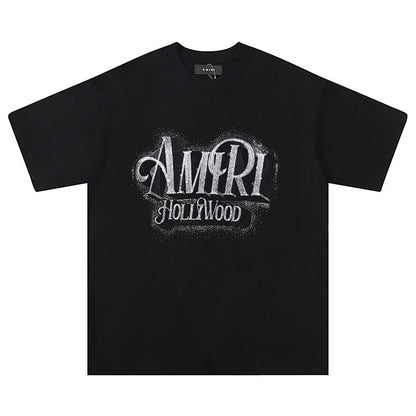 AMIRI Logo crystal-embellished cotton T-shirt AMIRI