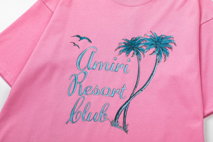 AMIRl Twisted Palms Cotton T-Shirts AMIRI