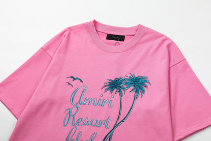 AMIRl Twisted Palms Cotton T-Shirts AMIRI