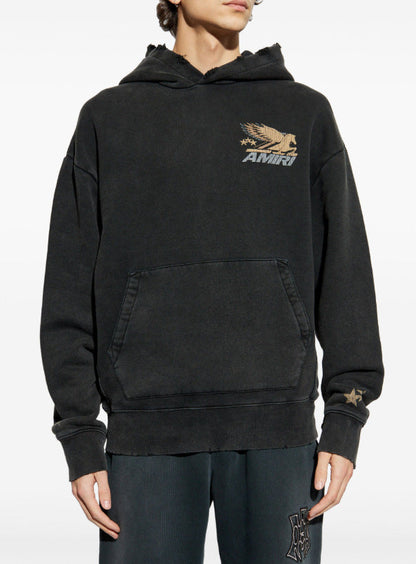 AMlRI Eagle Graphic-Print Cotton-Jersey Hoodies AMIRI