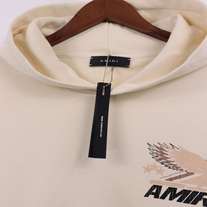 AMlRI Eagle Graphic-Print Cotton-Jersey Hoodies AMIRI
