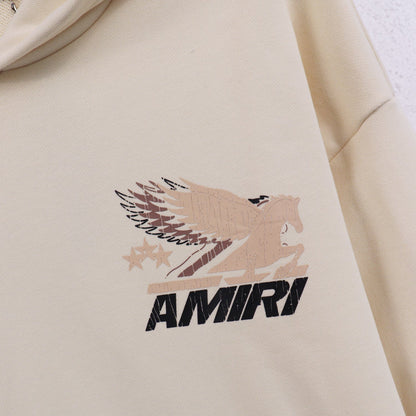AMlRI Eagle Graphic-Print Cotton-Jersey Hoodies AMIRI