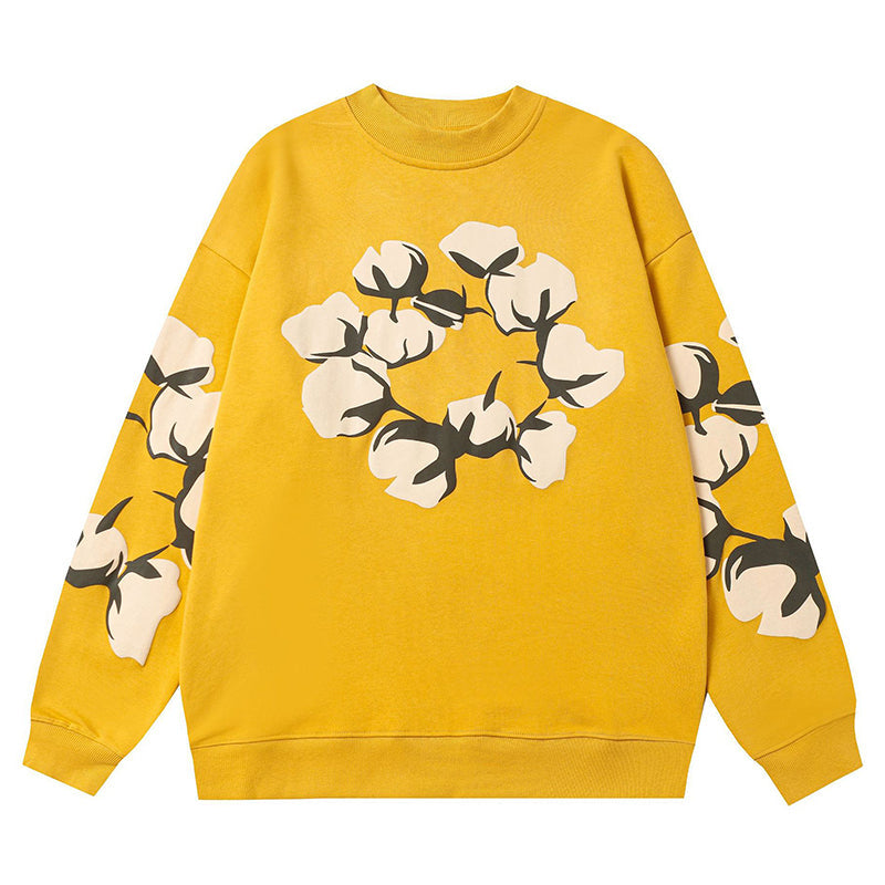 Denim Tears Kapok Pattern Printed Sweatshirts DENIM TEARS