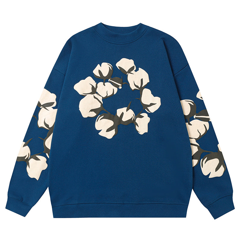 Denim Tears Kapok Pattern Printed Sweatshirts DENIM TEARS