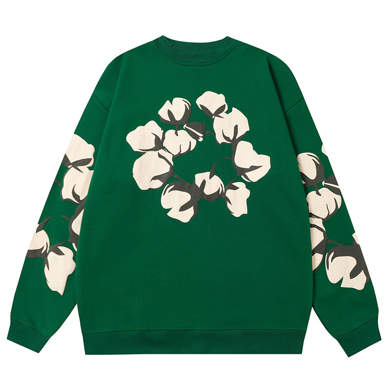 Denim Tears Kapok Pattern Printed Sweatshirts DENIM TEARS