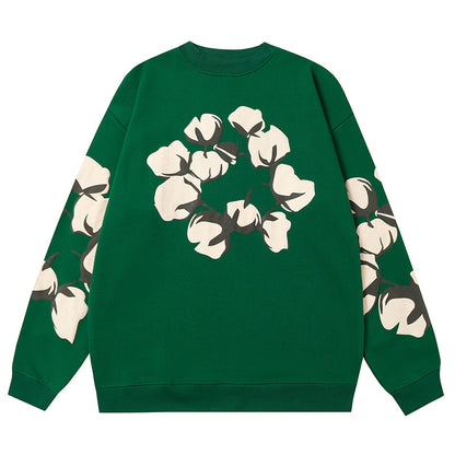 Denim Tears Kapok Pattern Printed Sweatshirts DENIM TEARS
