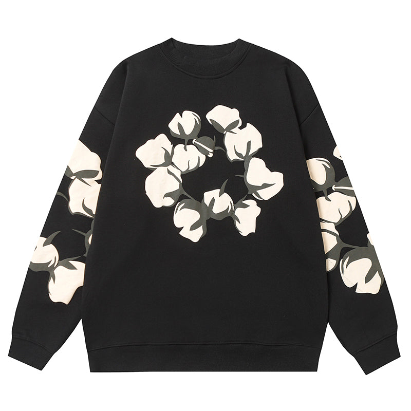 Denim Tears Kapok Pattern Printed Sweatshirts DENIM TEARS
