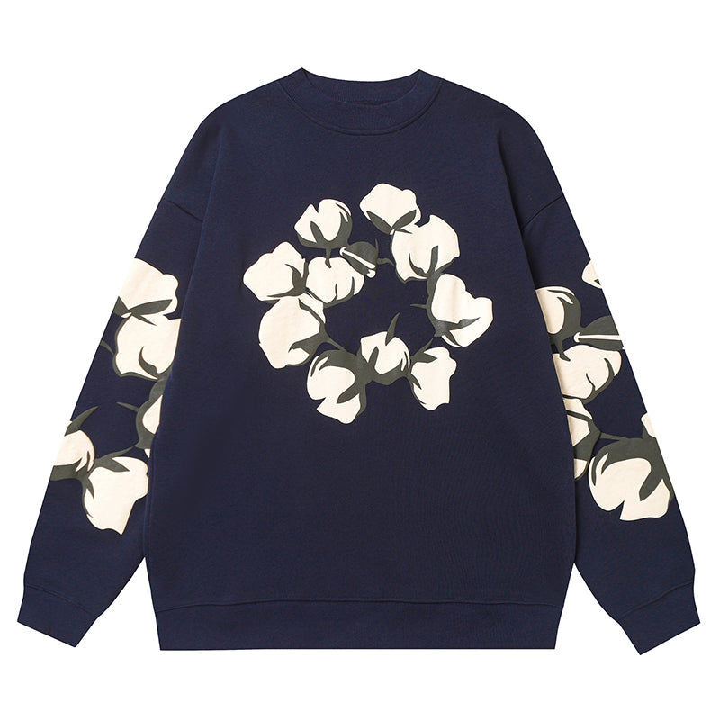 Denim Tears Kapok Pattern Printed Sweatshirts DENIM TEARS