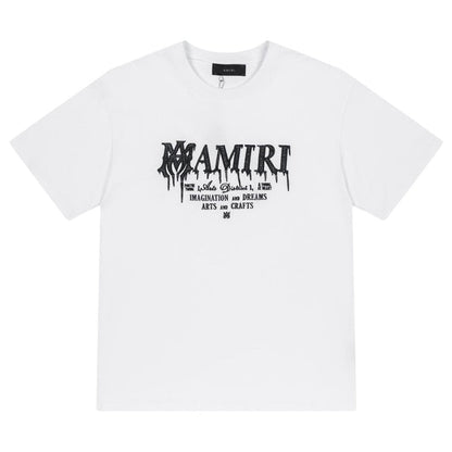 AMlRl Logo Embroidery T-Shirts AMIRI