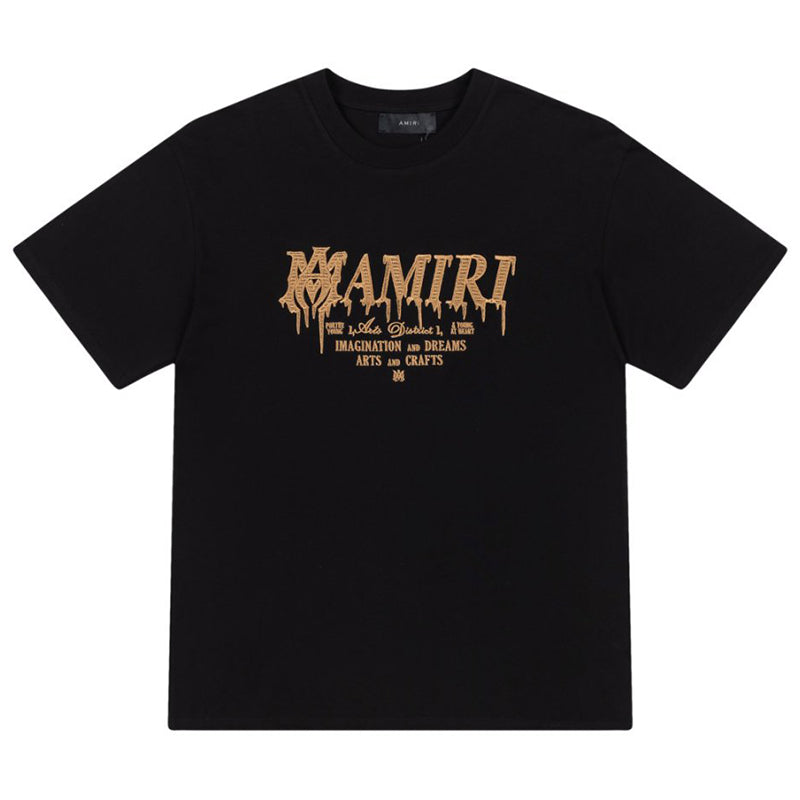 AMlRl Logo Embroidery T-Shirts AMIRI