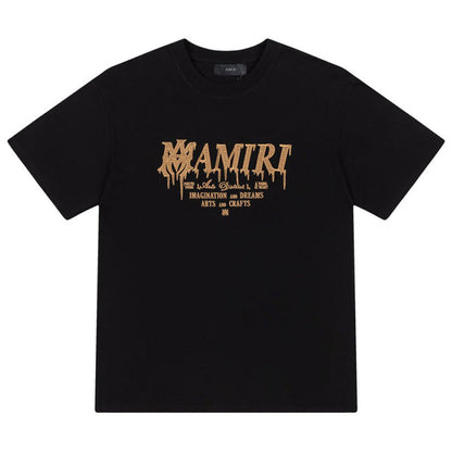 AMlRl Logo Embroidery T-Shirts AMIRI