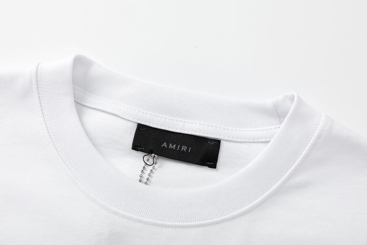 AMlRl Logo Embroidery T-Shirts AMIRI