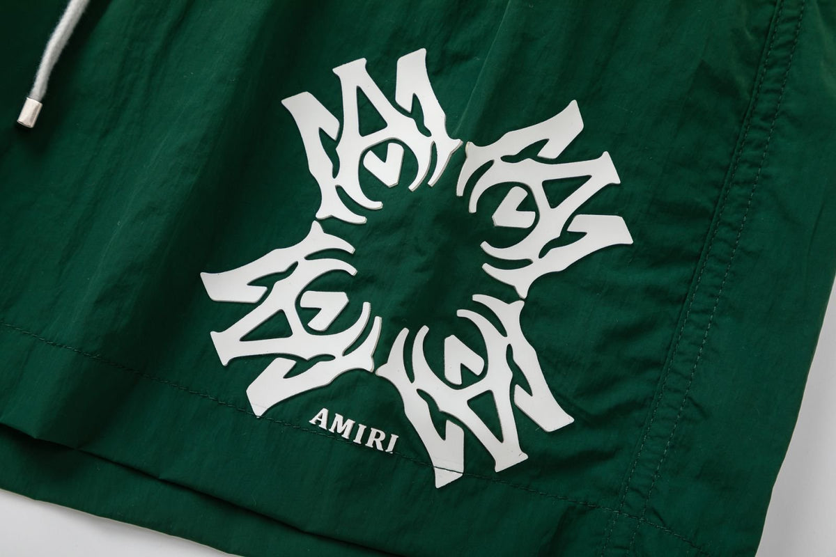 AMIRI Straight-Leg Mid-Length Logo-Print Swim Shorts AMIRI