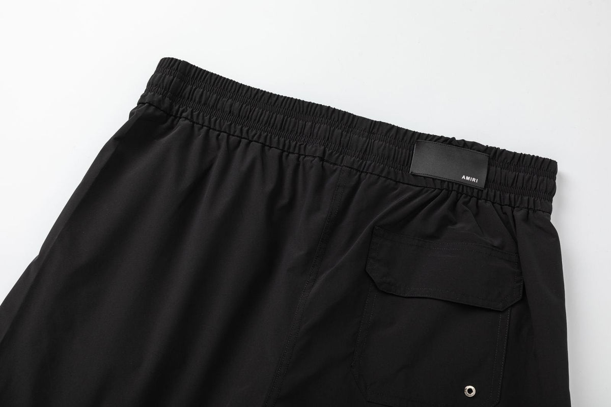 AMIRI Pool Cue Straight-Leg Mid-Length Logo-Print Swim Shorts AMIRI