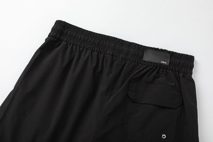 AMIRI Pool Cue Straight-Leg Mid-Length Logo-Print Swim Shorts AMIRI