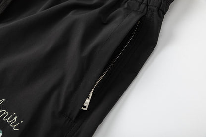 AMIRI Pool Cue Straight-Leg Mid-Length Logo-Print Swim Shorts AMIRI
