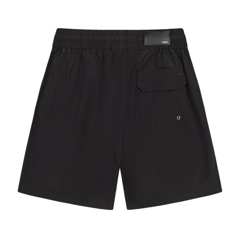 AMIRI Pool Cue Straight-Leg Mid-Length Logo-Print Swim Shorts AMIRI