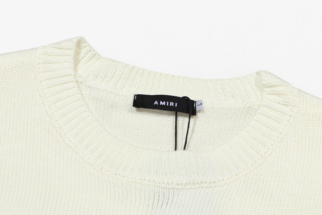 AMIRI Logo-Embossed Fine Knit Jumper AMIRI