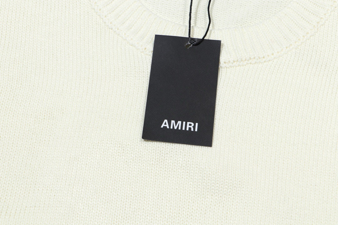 AMIRI Logo-Embossed Fine Knit Jumper AMIRI