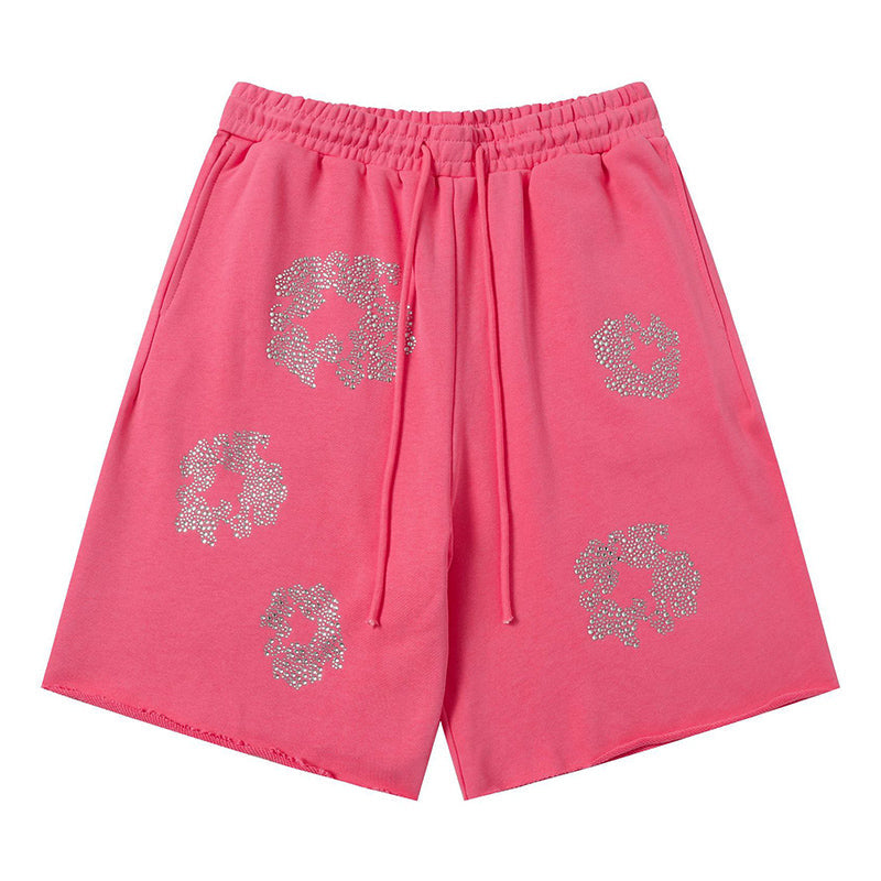 Denim Tears Cashmere Swarovski Cotton Wreath Shorts DENIM TEARS