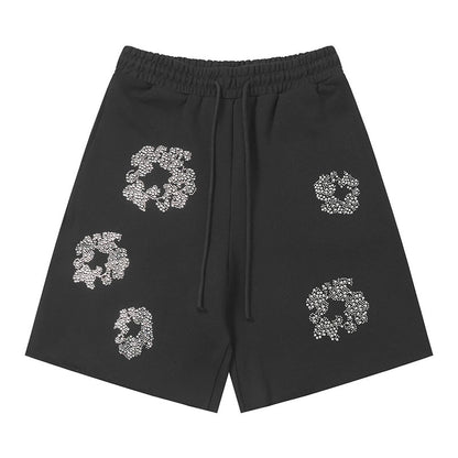 Denim Tears Cashmere Swarovski Cotton Wreath Shorts DENIM TEARS