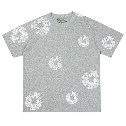 Denim Tears Crystal Patch Cotton logo Design T-Shirts DENIM TEARS