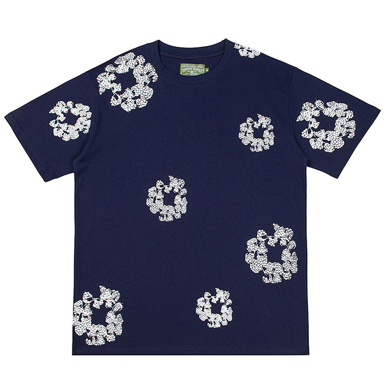 Denim Tears Crystal Patch Cotton logo Design T-Shirts DENIM TEARS