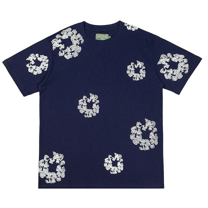 Denim Tears Crystal Patch Cotton logo Design T-Shirts DENIM TEARS