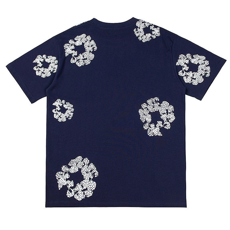 Denim Tears Crystal Patch Cotton logo Design T-Shirts DENIM TEARS