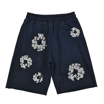 Denim Tears Crystal Patch Cotton logo Design Shorts DENIM TEARS