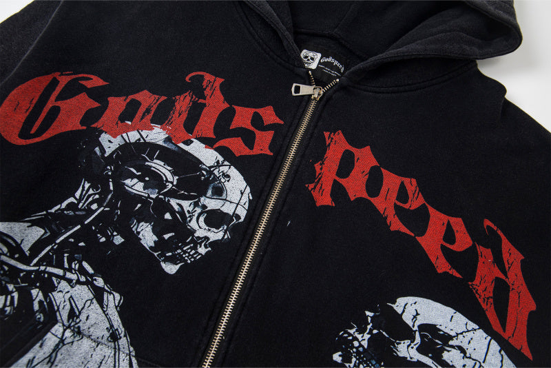 Godspeed Mankind vs Ai Zip Up Hoodies Godspeed